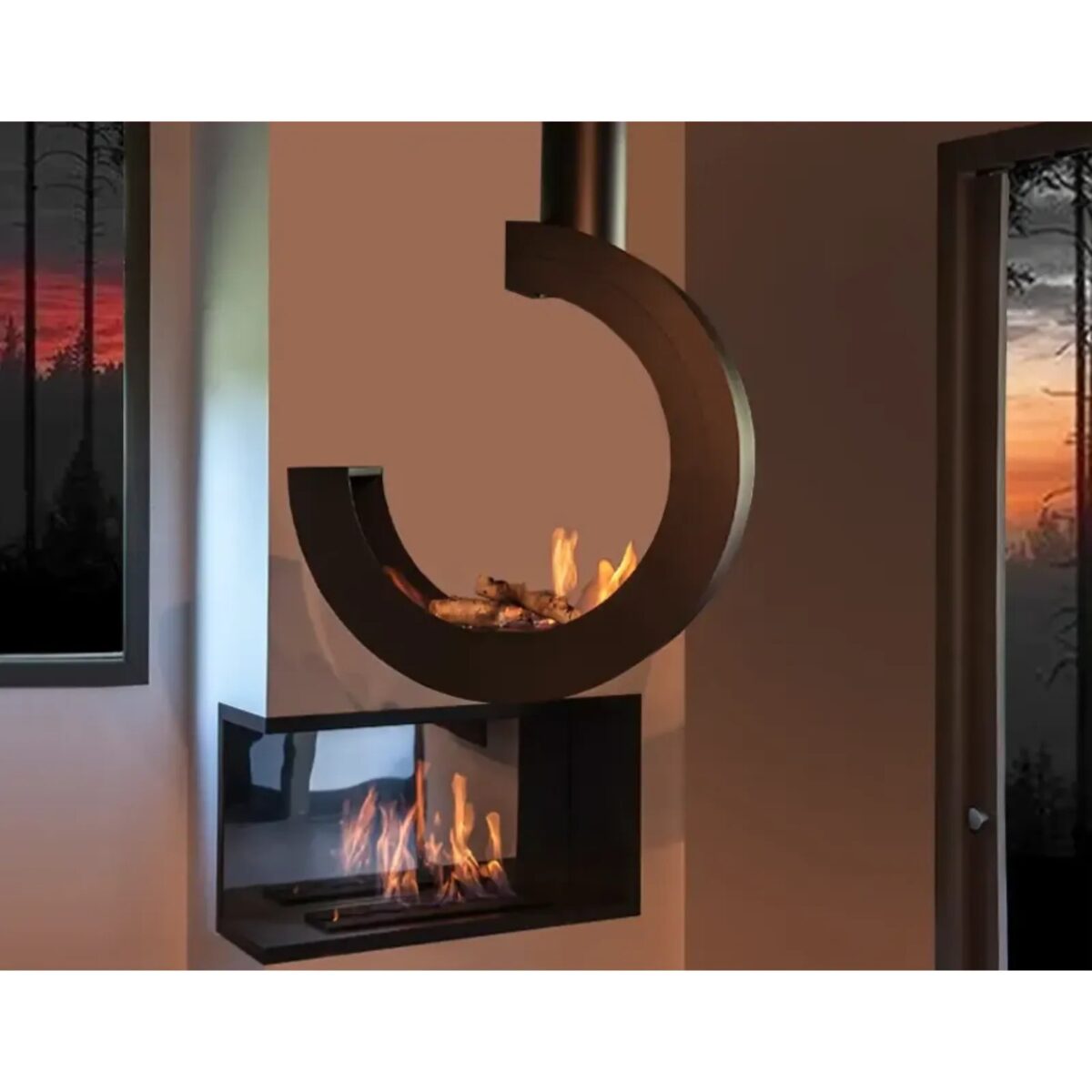 Biokominek wiszący Erta 80 3/4 Tube Kami