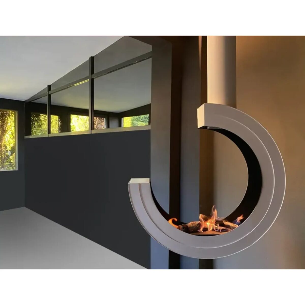 Biokominek wiszący Erta 80 3/4 Tube White Kami