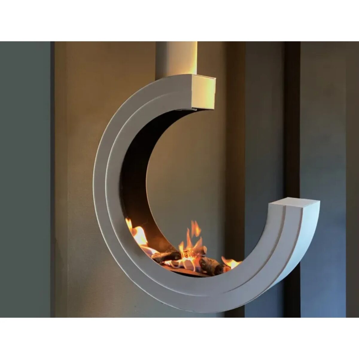 Biokominek wiszący Erta 80 3/4 Tube White Kami