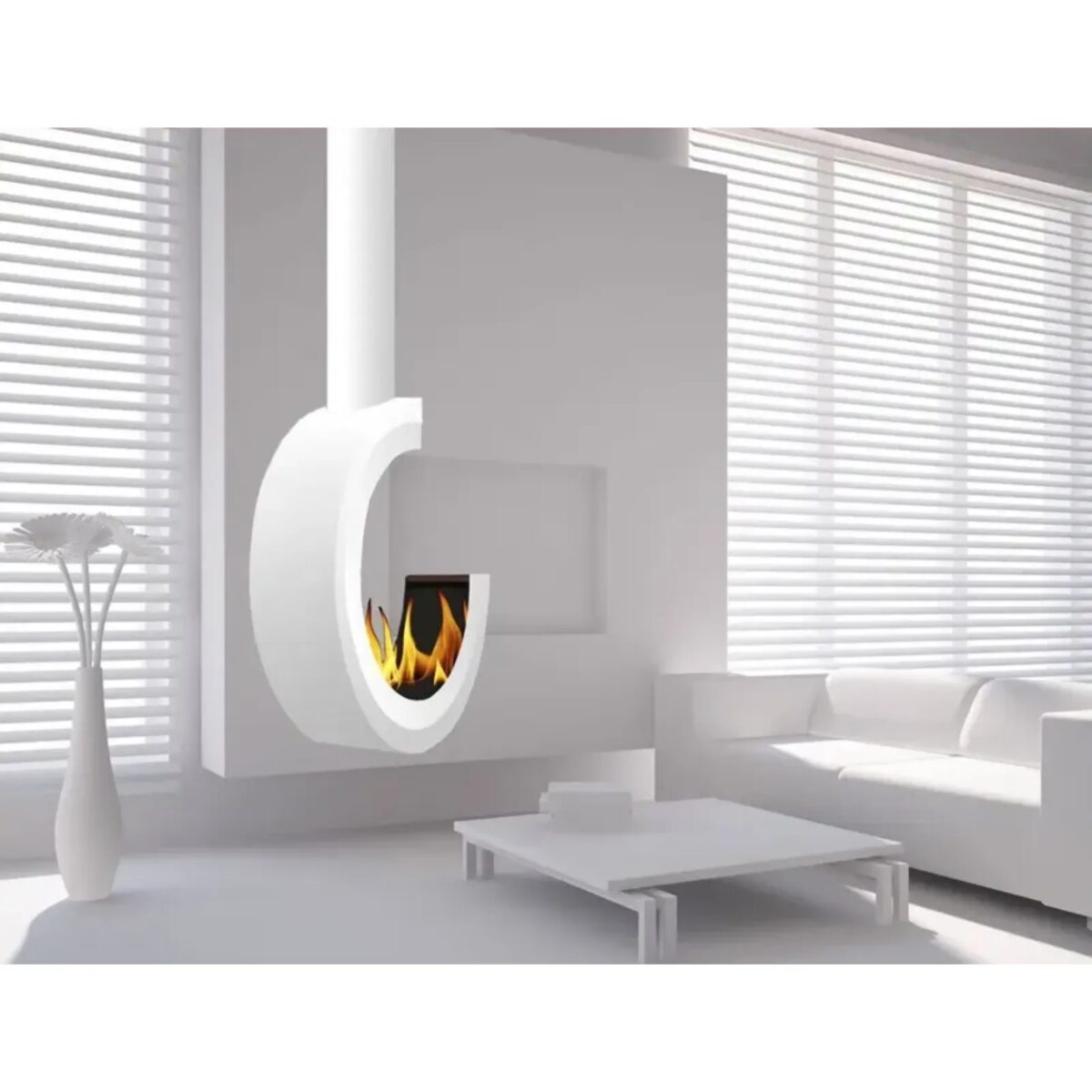 Biokominek wiszący Erta 80 3/4 Tube White Kami