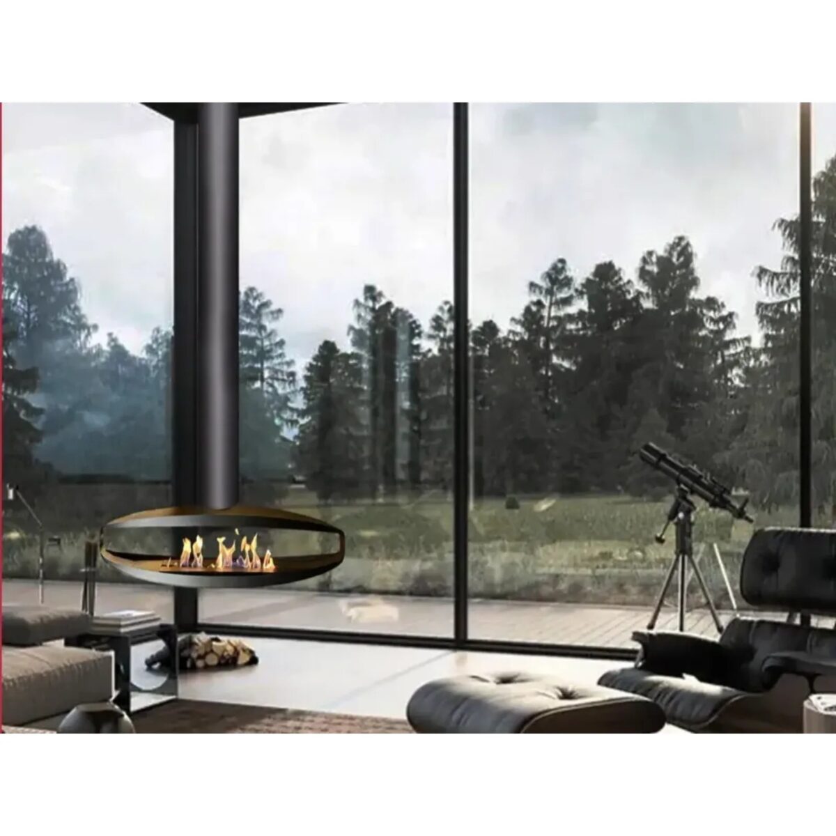 Biokominek wiszący Hualalai Tube Kami