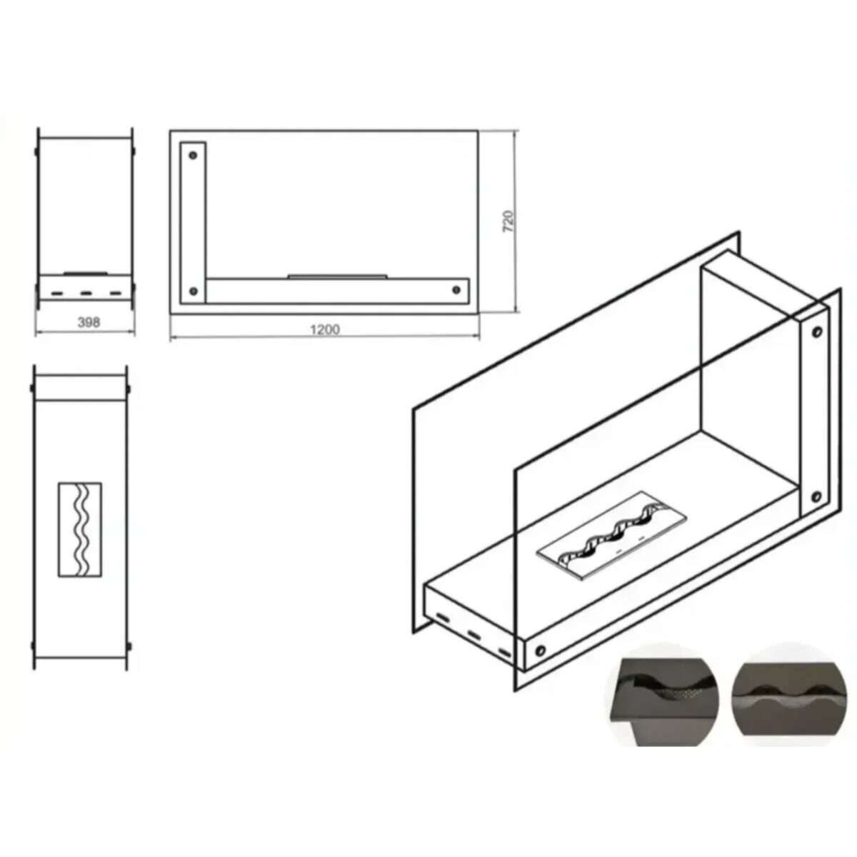 Biokominek wolnostojący Katla Kami