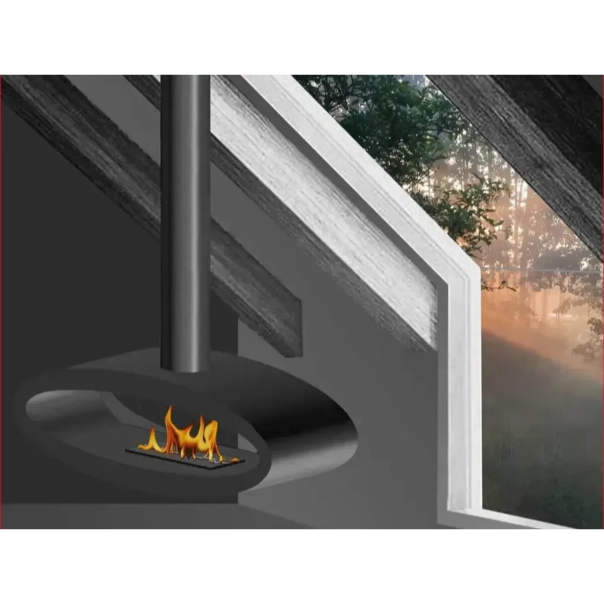 Biokominek wiszący Meru Tube Kami