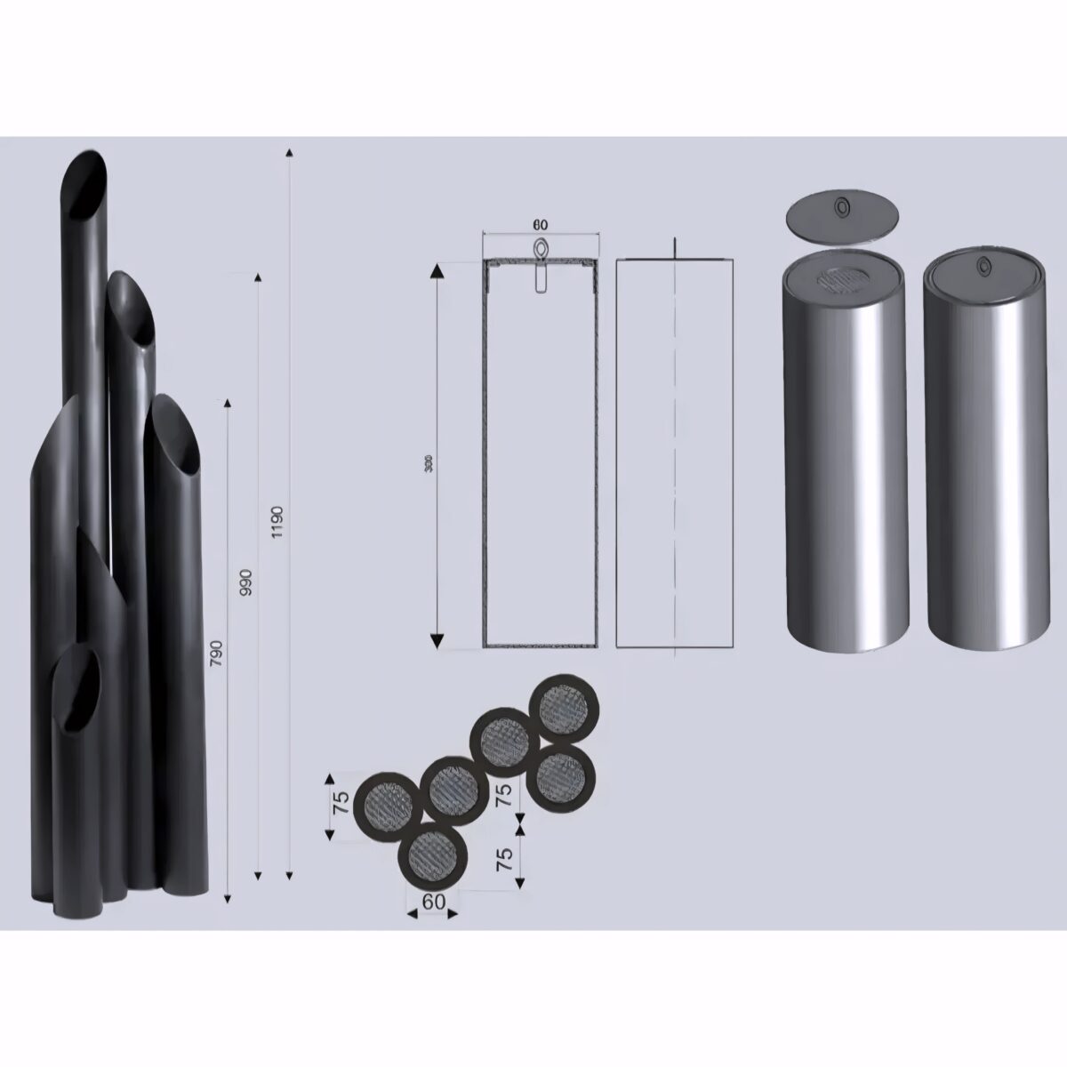 Biokominek wolnostojący Cumbal Group Kami