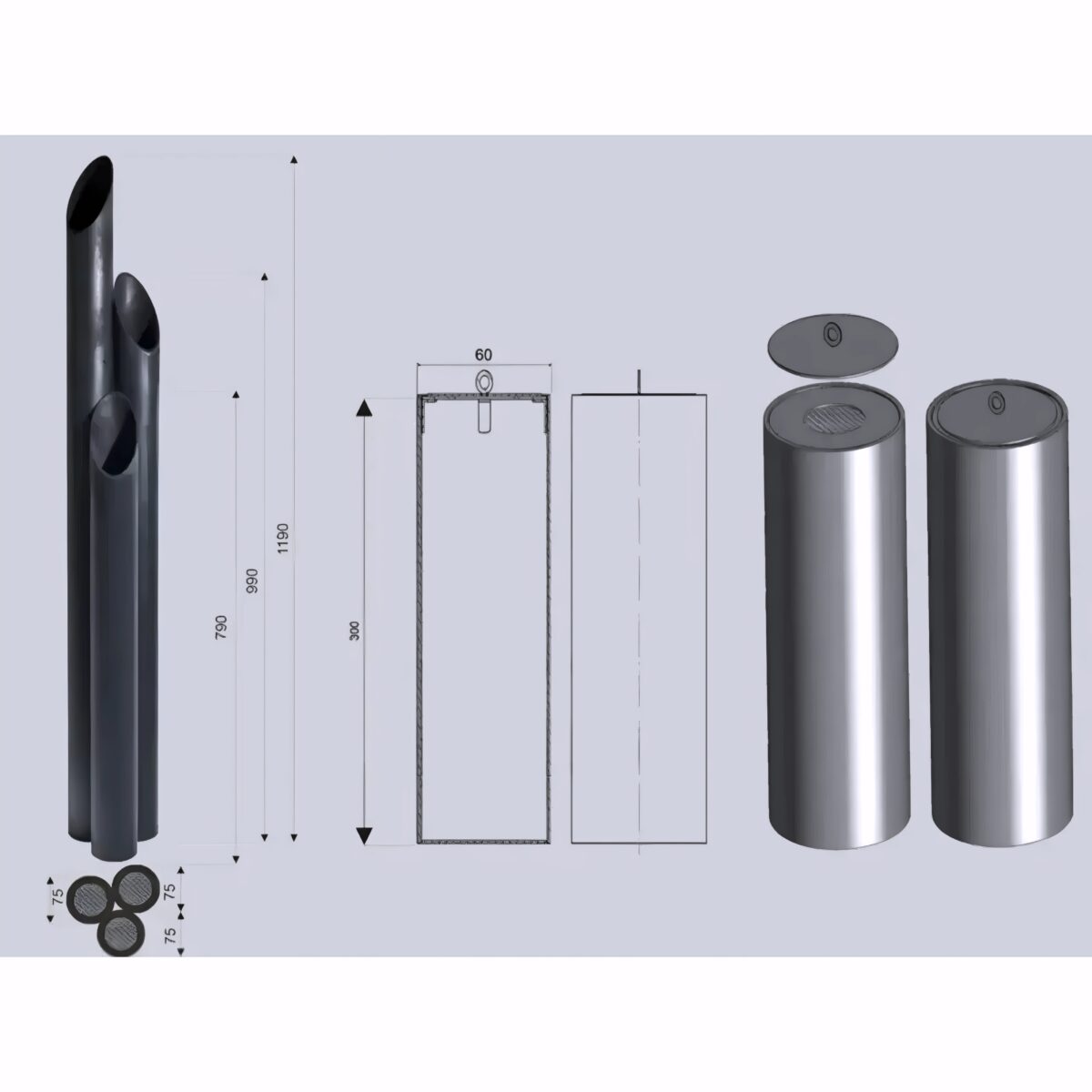 Biokominek wolnostojący Cumbal Maxi Kami
