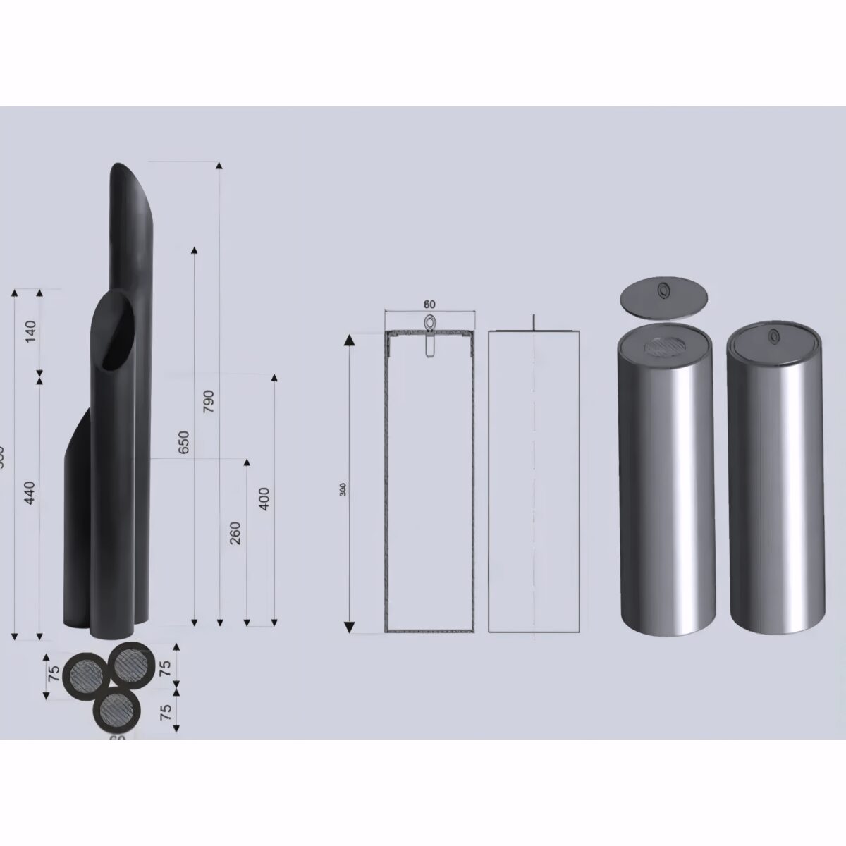 Biokominek wolnostojący Cumbal Mini Kami