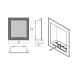 Biokominek do zabudowy Hierro White Kami - obrazek 4