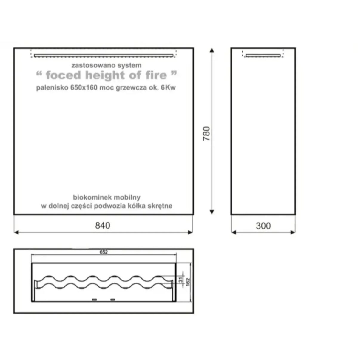 Biokominek wolnostojący Nasu Kami