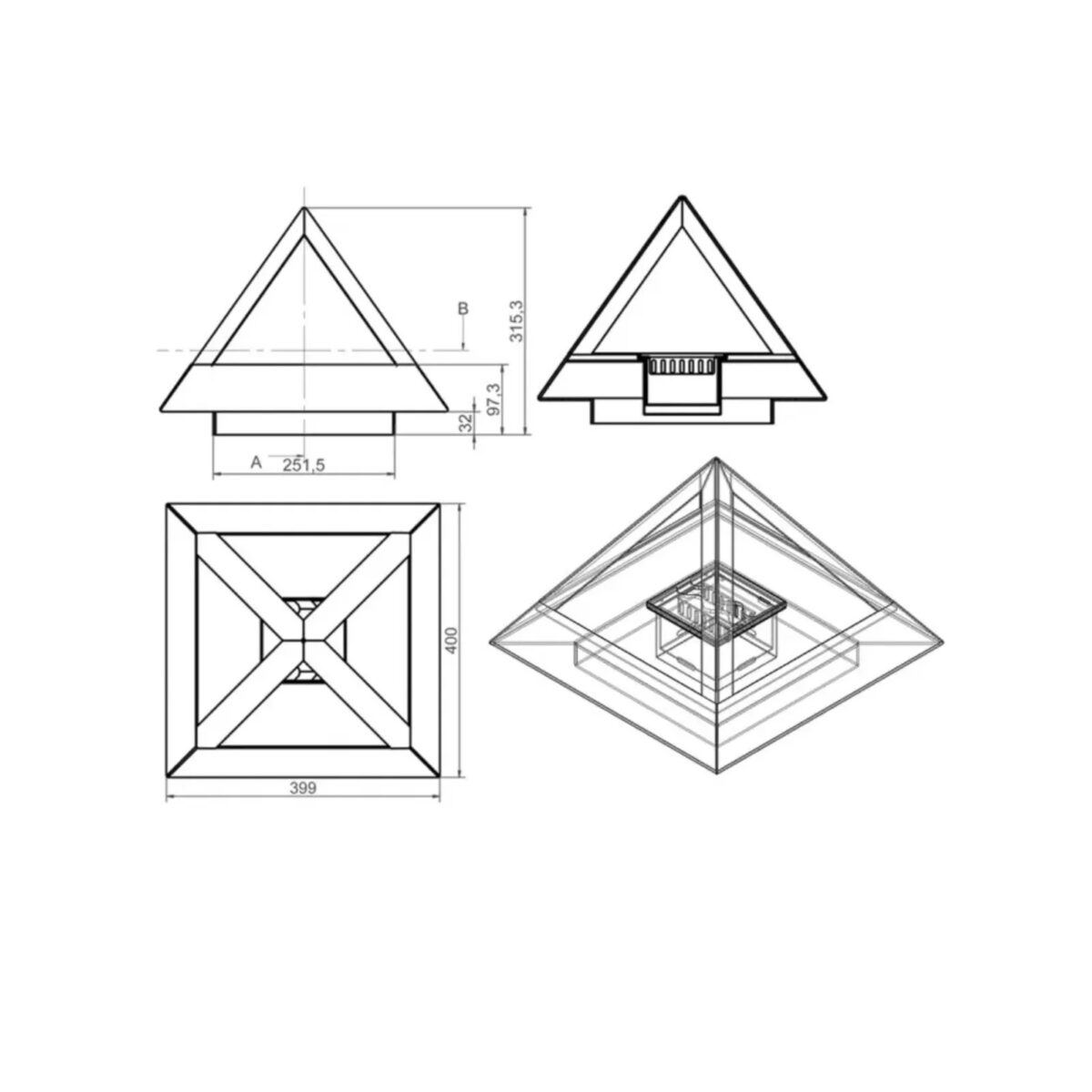 Biokominek wolnostojący Tiatia 400 Kami