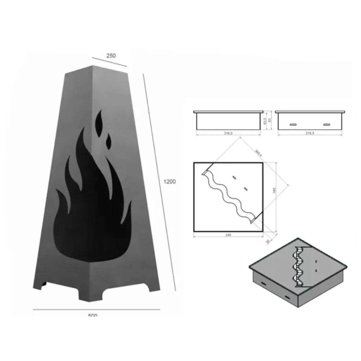 Biokominek wolnostojący Veer Fire Kami