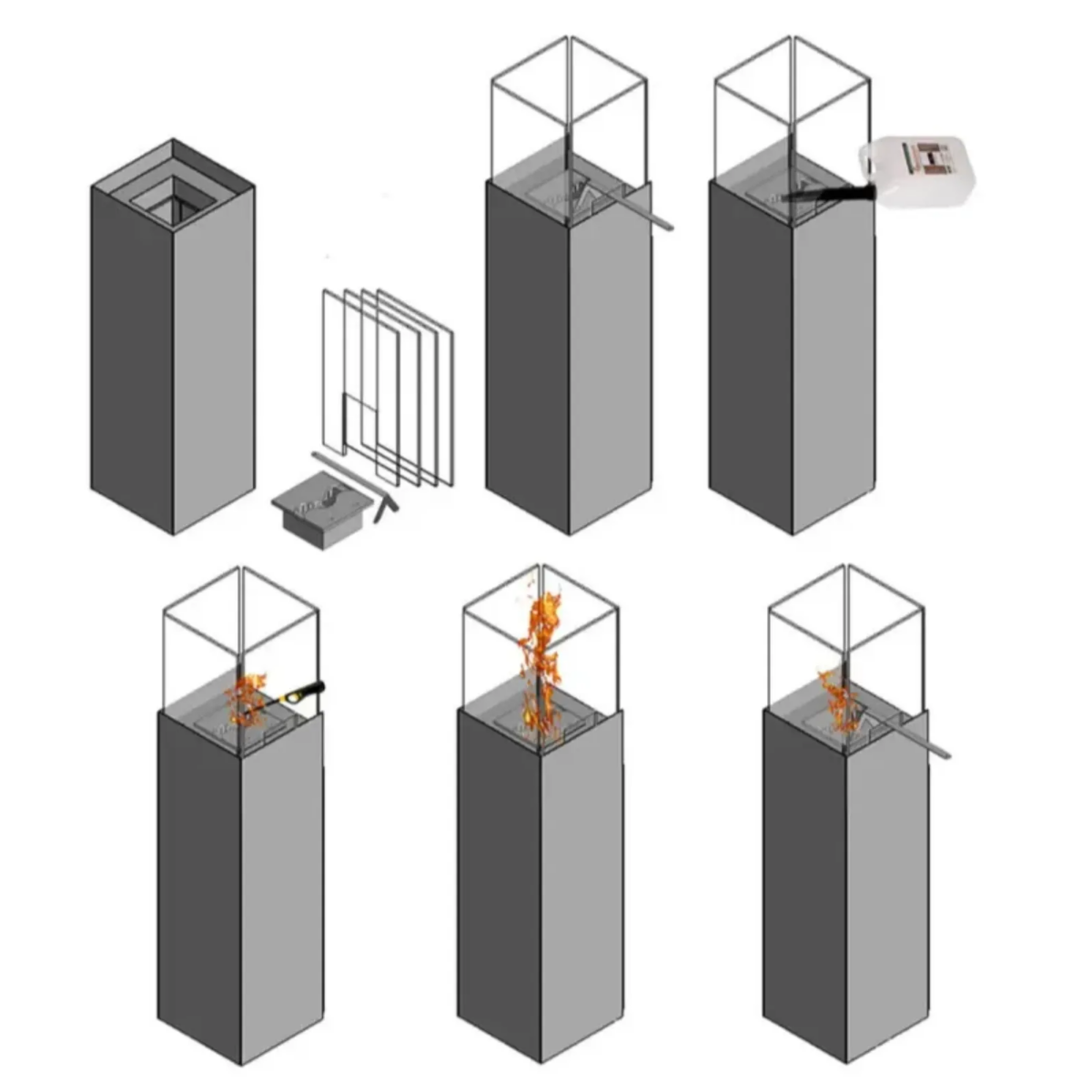 Biokominek wolnostojący Vulcano Kami