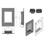 Biokominek do zabudowy Wezuwiusz Vertical Kami - obrazek 5